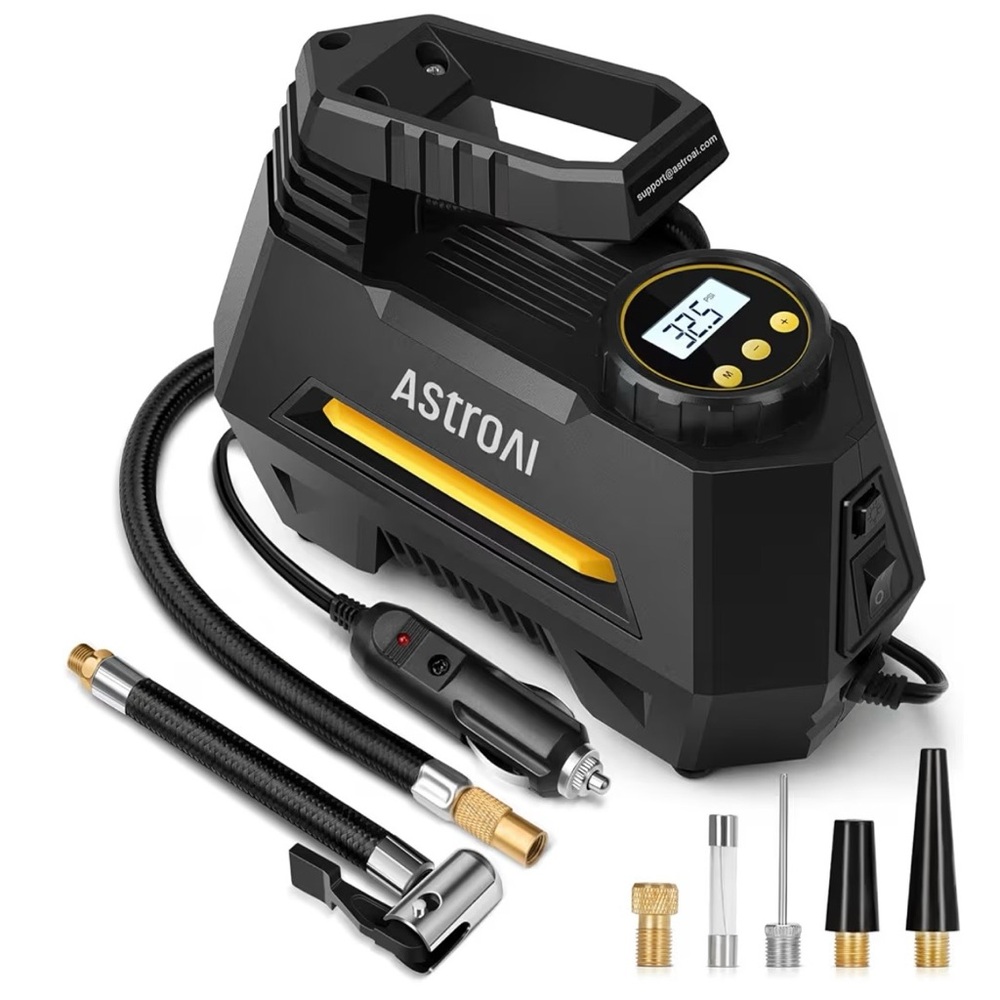 Astro AI Car Air Pump - Portable Air Compressor with LED Flashlight NEW